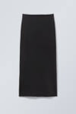 Black - Minimal Long Skirt - 0