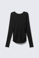 Black - Open Back Long-Sleeved Top - 4
