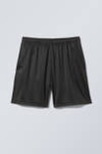 Black - Loose Wide Track Shorts - 0