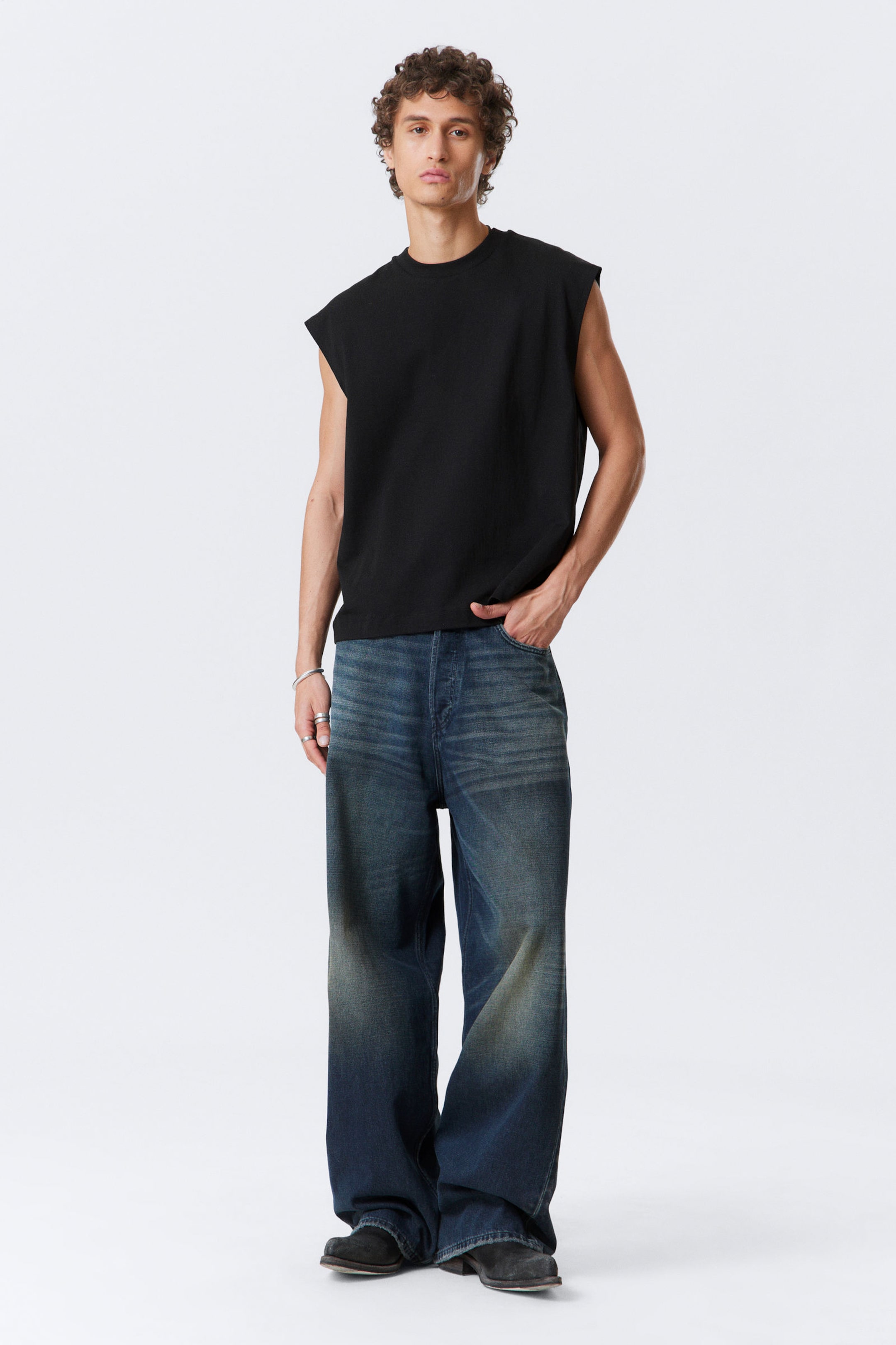 #272627 - Loose Fit Square Cotton Tank Top - 2