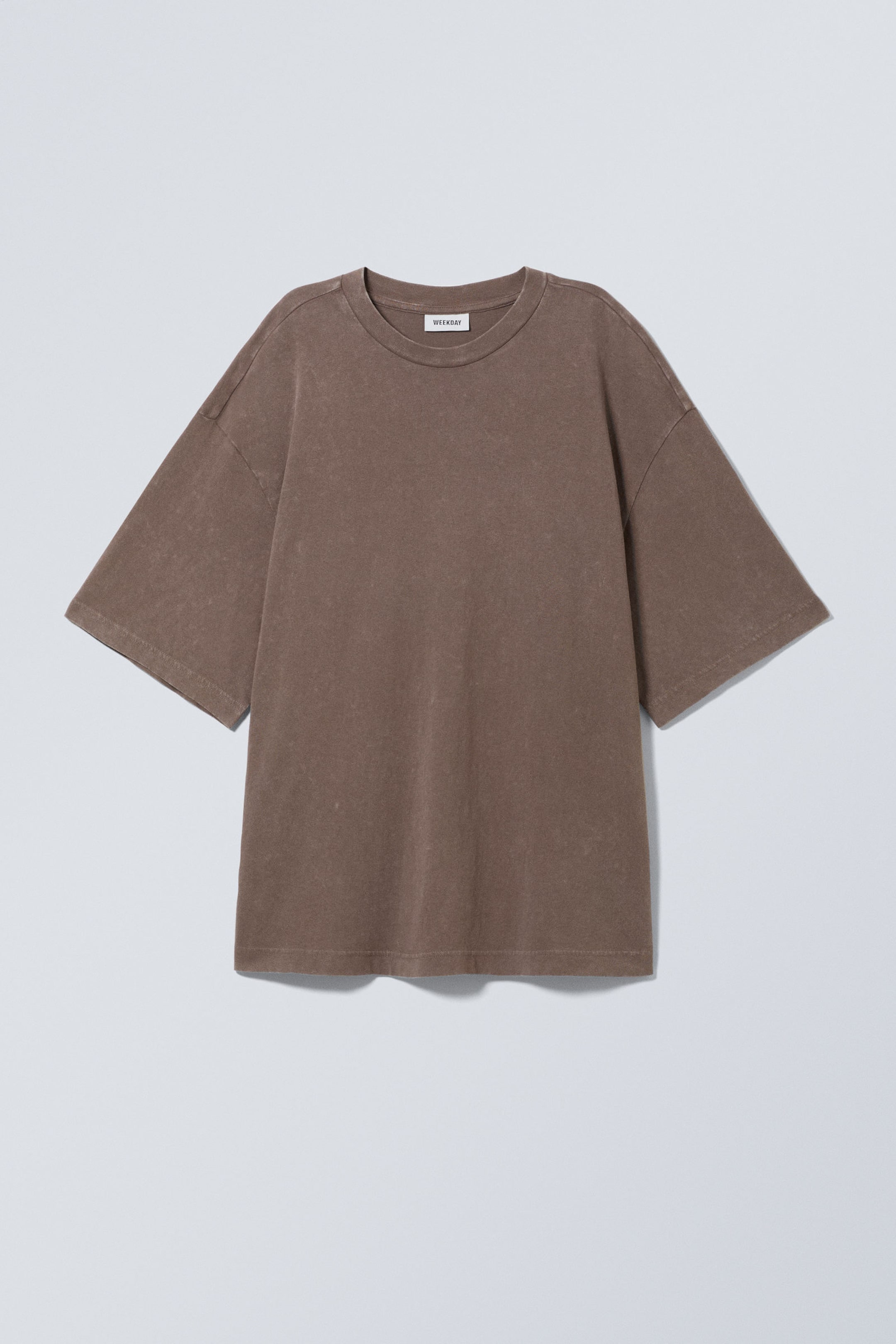 Donker taupe met wassing - Zacht oversized T-shirt - 0