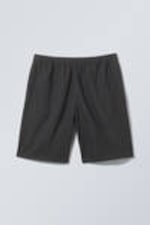 Dark Grey - Relaxed Linen Blend Shorts - 2