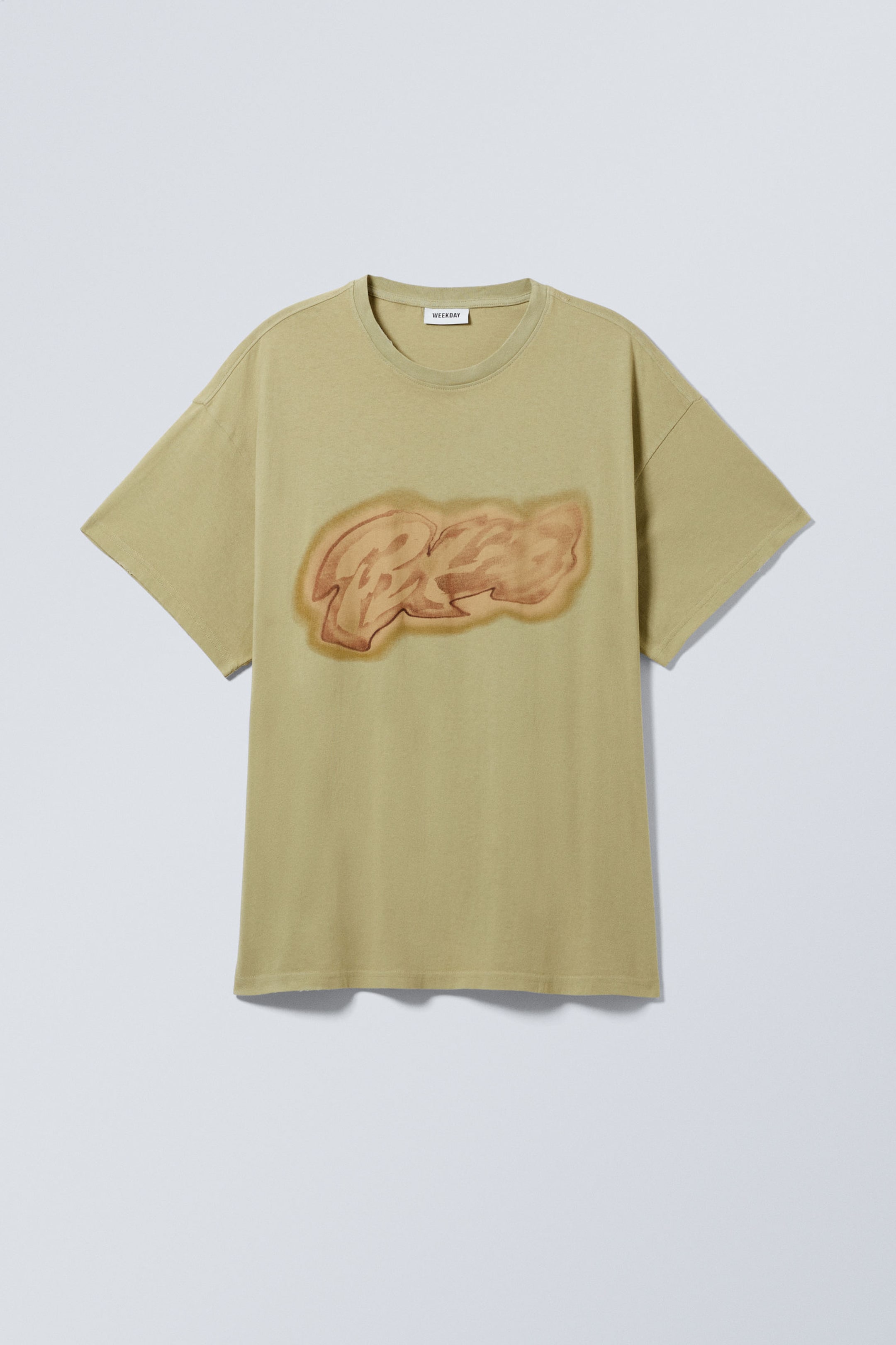 Airbrushed vaal beige - Oversized T-shirt met print - 0