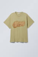 Airbrushed vaal beige - Oversized T-shirt met print - 0