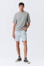 Grey Melange - Relaxed Fit Short-Sleeved Cotton T-shirt - 1