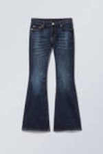 Vein Blue - Dark Blue - Flame Low Rise Slim Flared Leg Jeans - 2