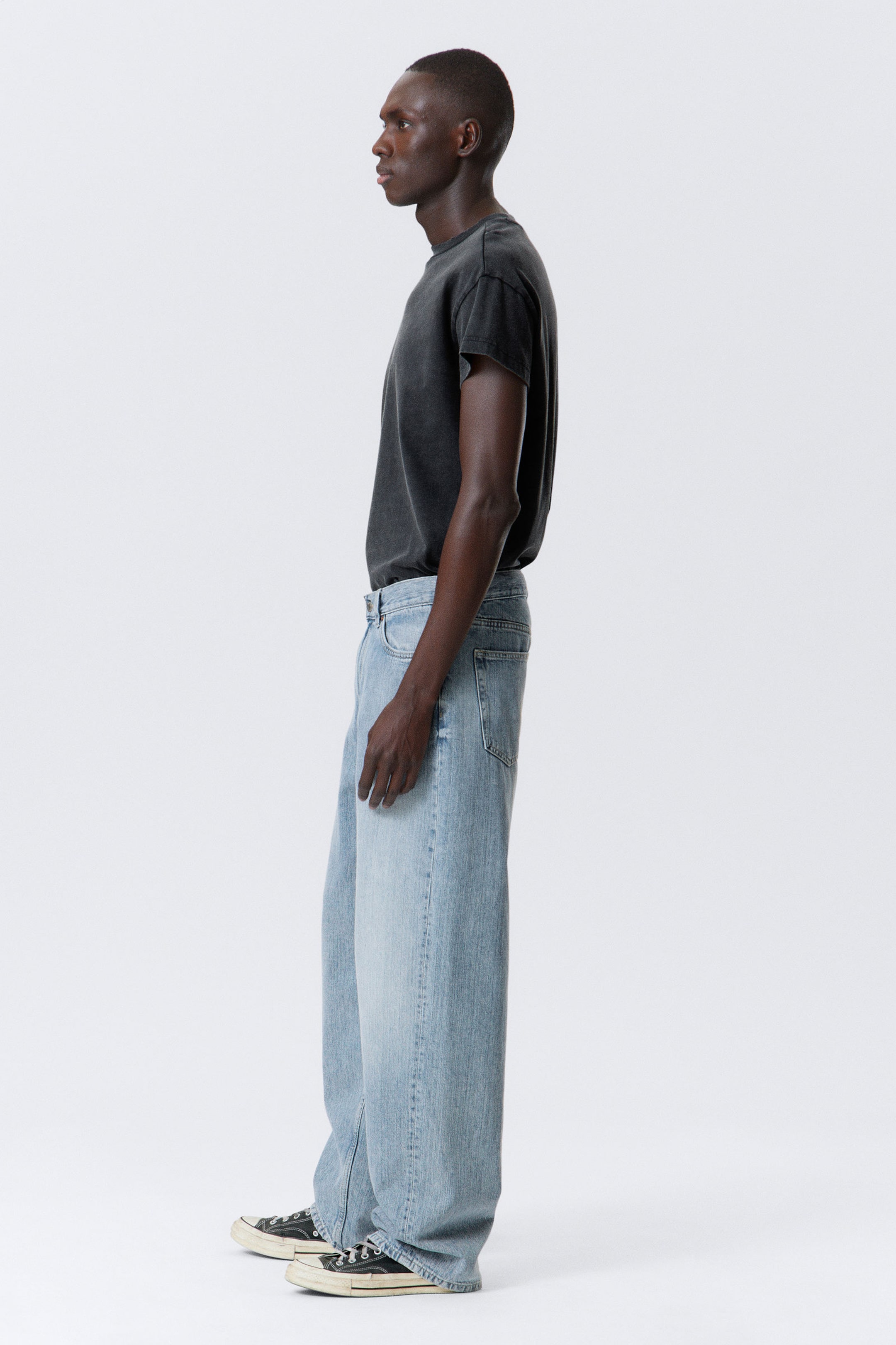 Blue Fade - Middelblauw - Galaxy Loose Straight Leg Jeans - 5