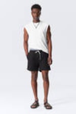 Schwarz - Oxford-Shorts mit normaler Passform - 0