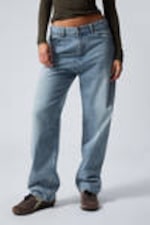 Blue Fade - Mellanblå - Galaxy Loose Straight Leg Jeans - 4