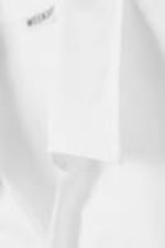 Weiß - Langärmliges asymmetrisches Mini-Hemdkleid - 5