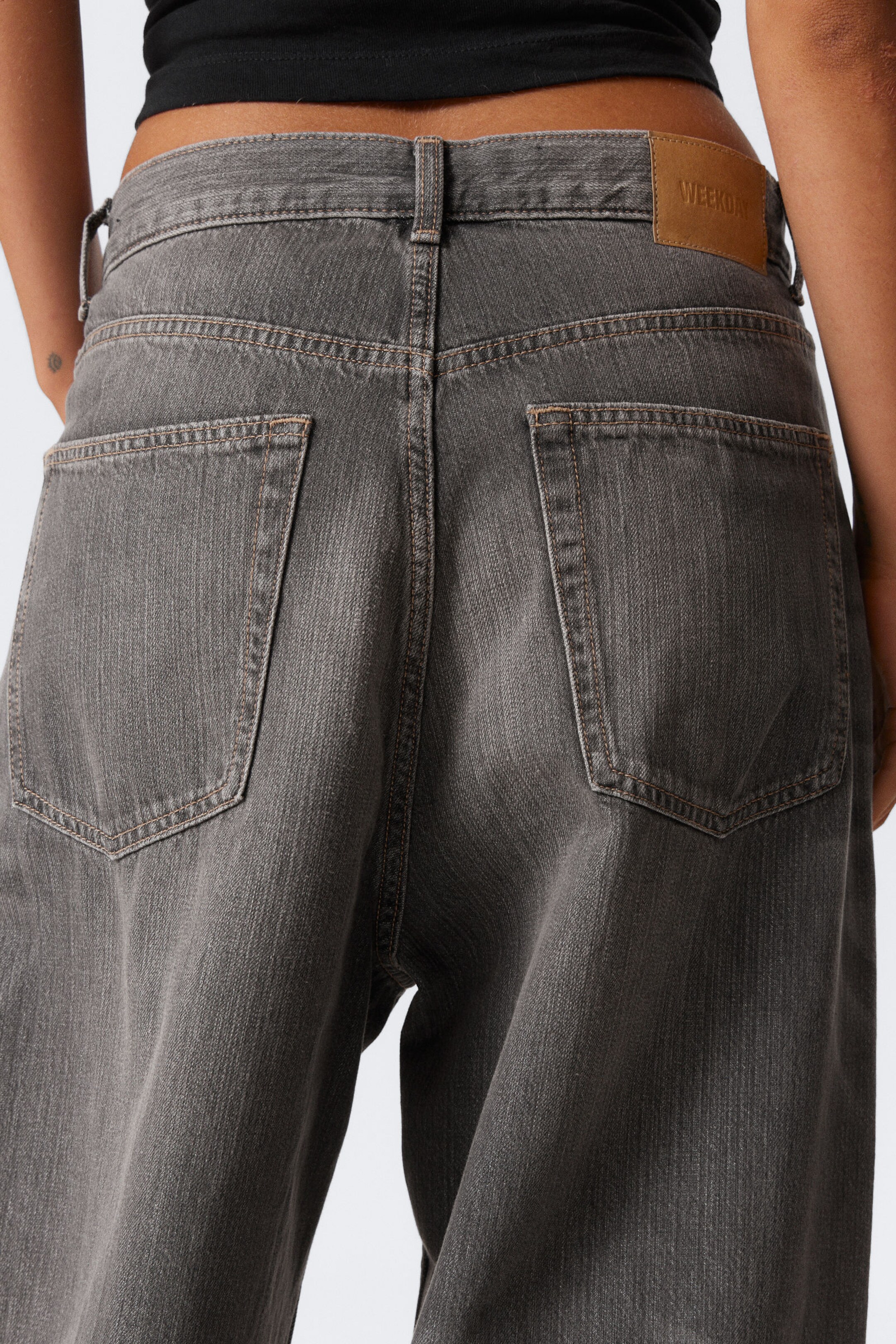 astro loose baggy leg jeans - Mine Grey | Weekday WW