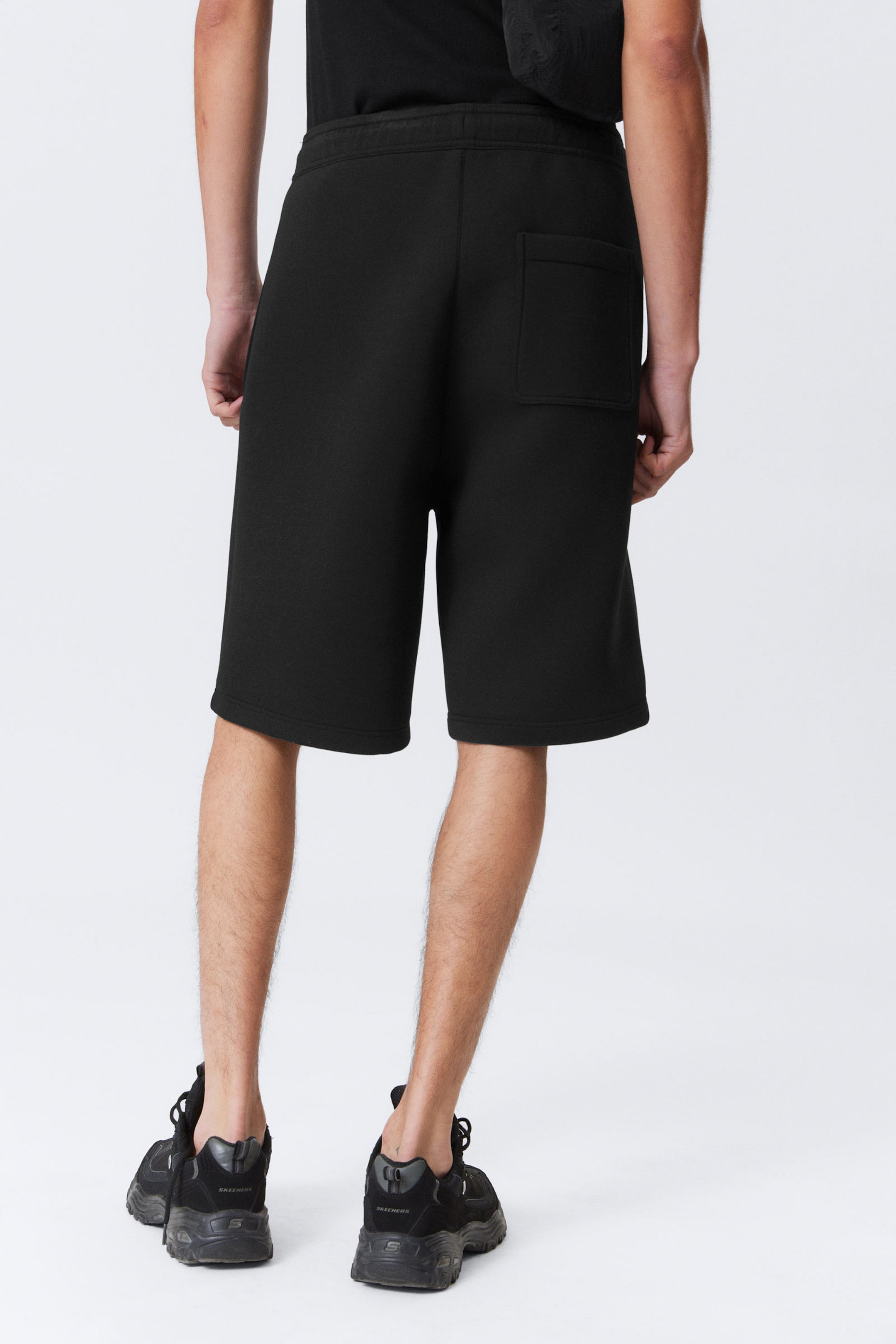 Black - Loose Fit Scuba Shorts - 3
