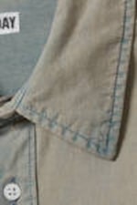 Blue Sand - Oversized Long-Sleeved Denim Shirt - 5