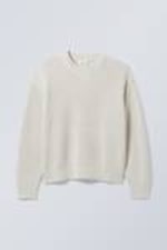 Ecru - Regular Heavy Knit Sweater - 0