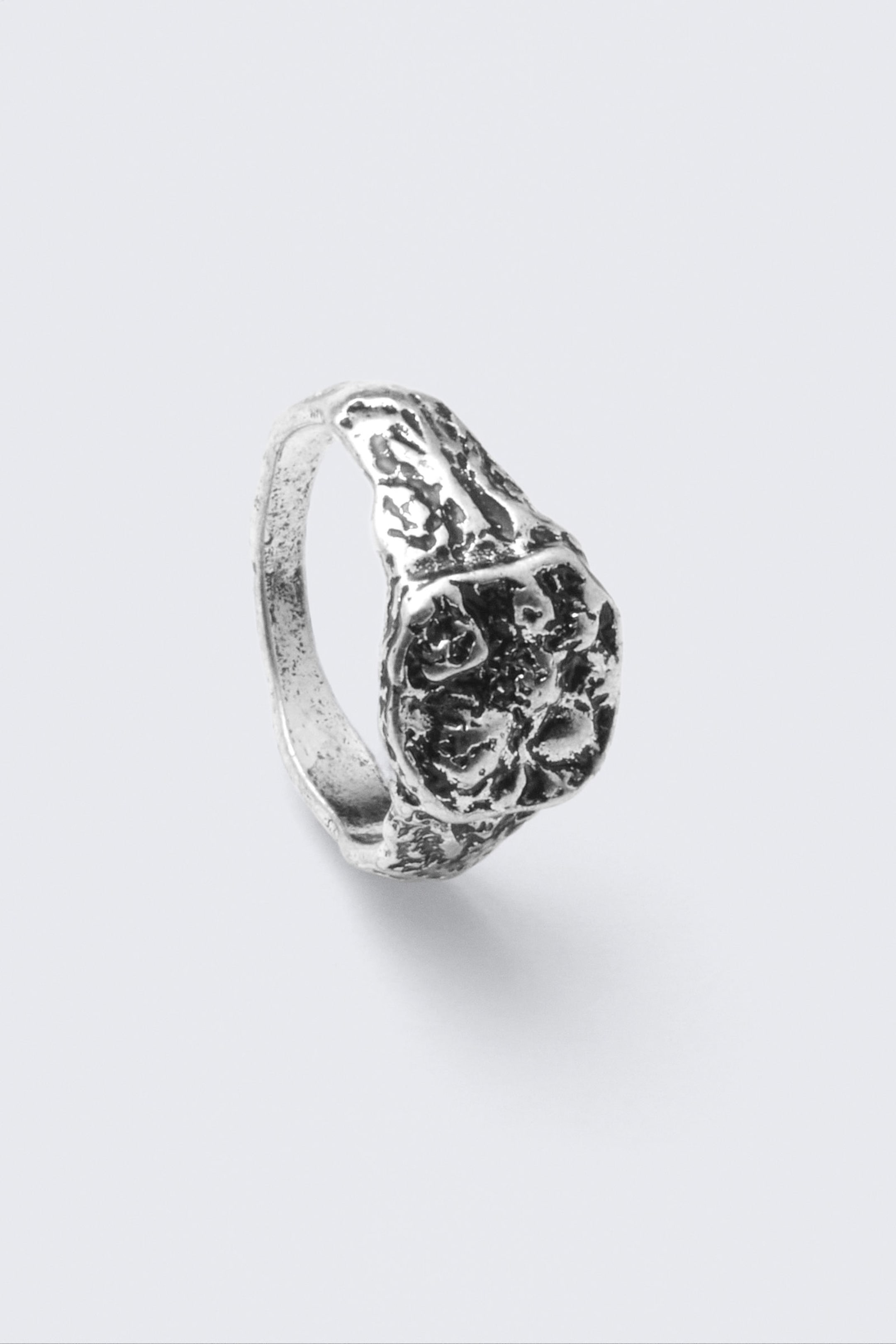 #ABAAAA - Smashed Signet Ring - 2