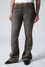 Blue Clay - Grey - Flame Low Rise Slim Flared Leg Jeans - 1