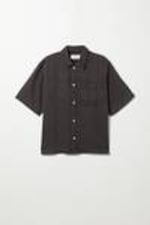 Black - Boxy Denim Shirt - 0