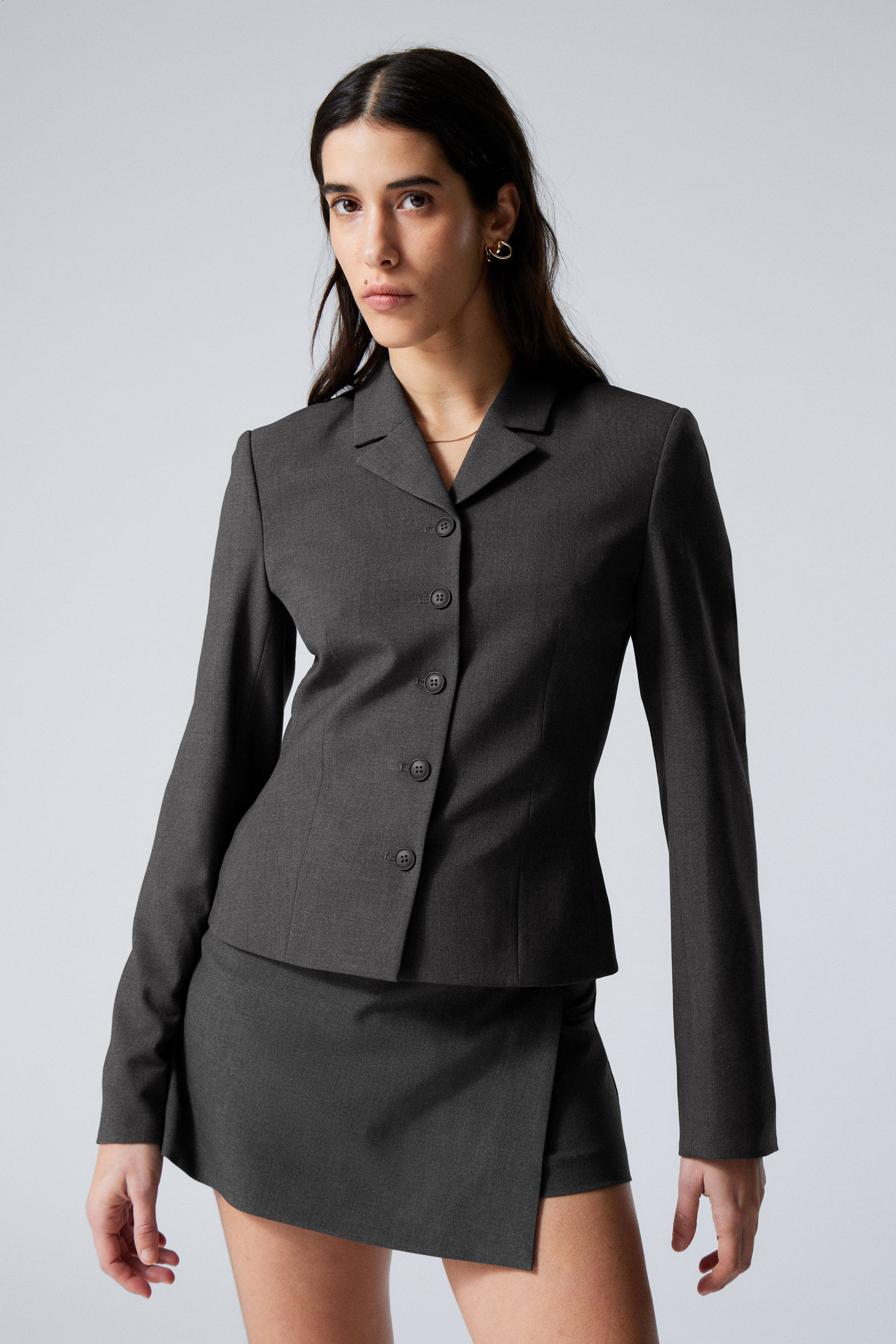 oversized double-breasted wool-blend coat - Black | Weekday EU oversized double-breasted wool-blend coat - Black | Weekday EU