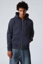 Donkerblauw - Standaardhoodie met rits - 0