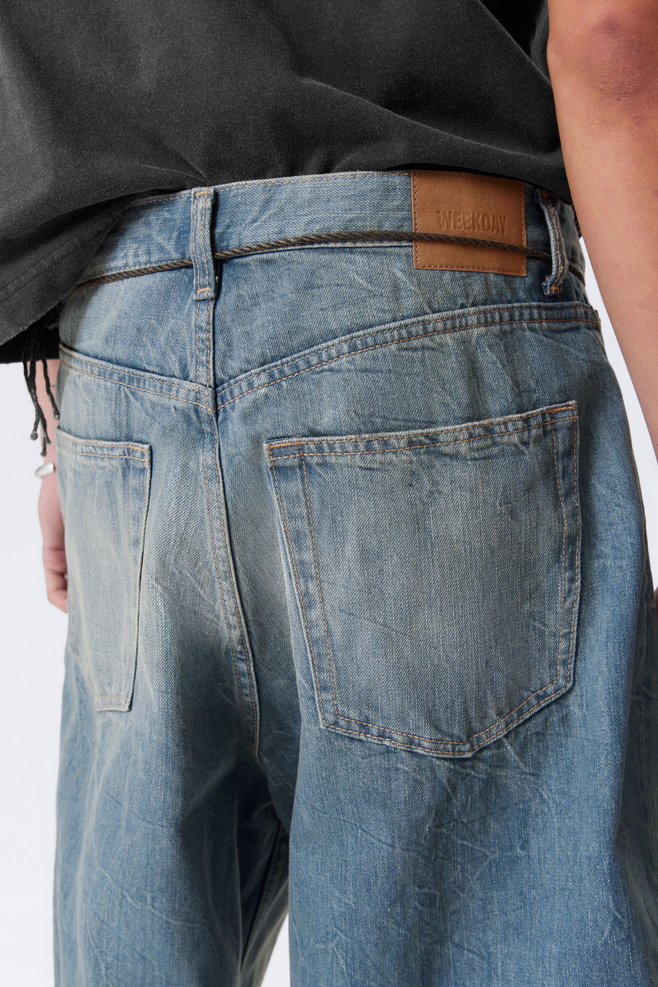 Cyan Dust - Mittelblau - Lockere Baggy-Jeansshorts Astro - 10