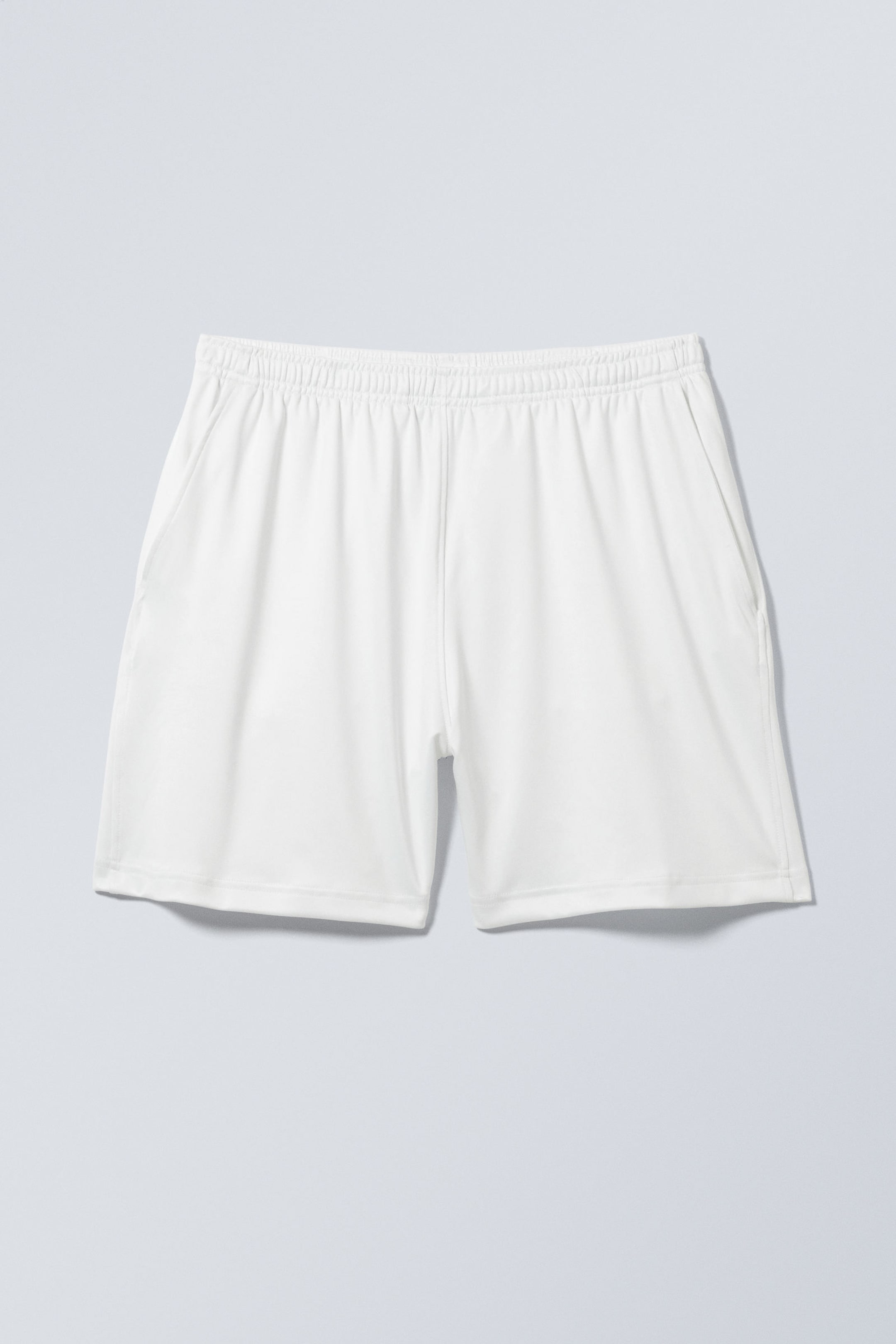 White - Loose Wide Track Shorts - 0