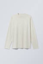 Light Mole - Relaxed Mock Neck Long Sleeve Top - 0