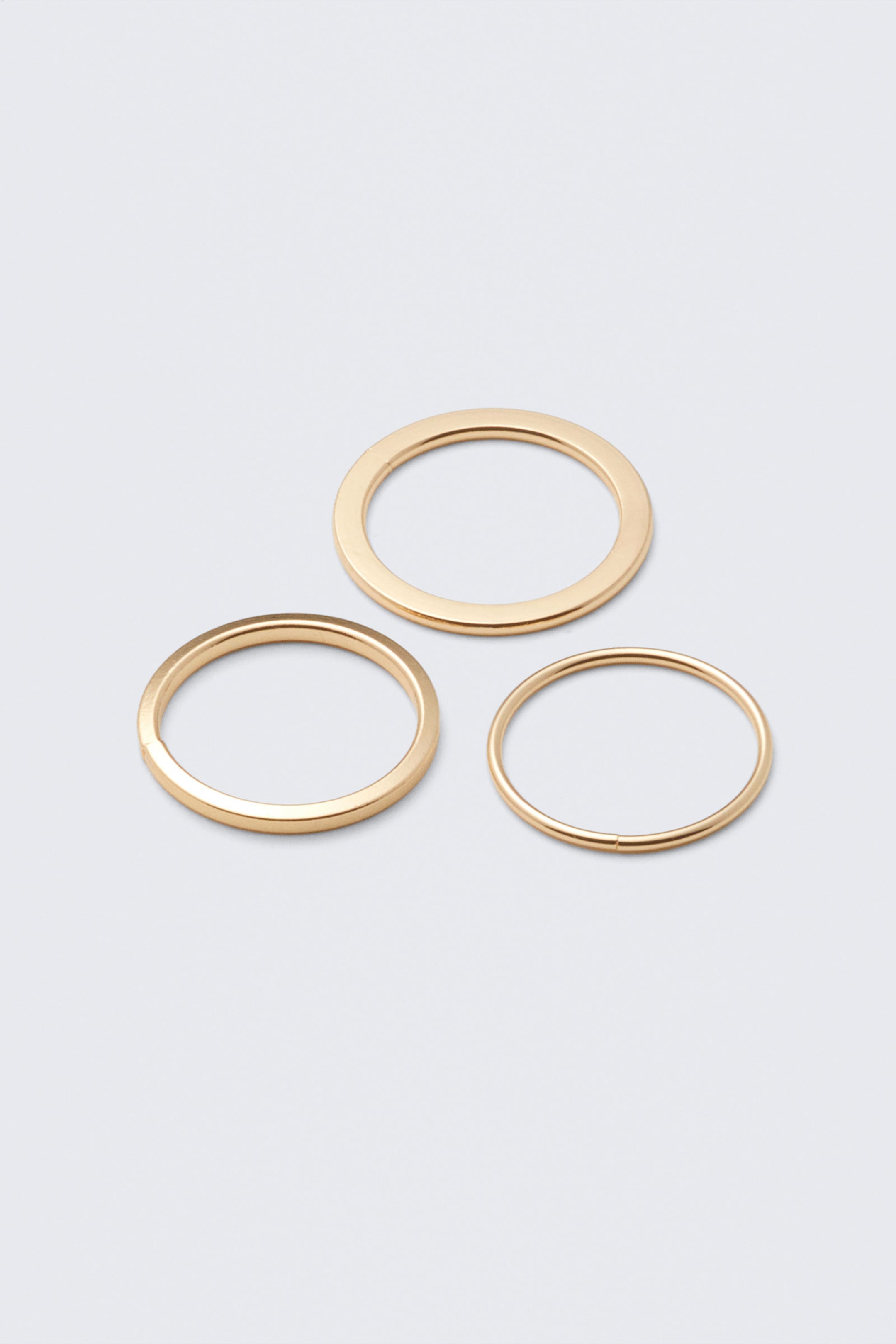 #B1A646 - 3-pack Minimal Steel Rings - 1