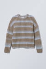 Taupe/Hellblau gestreift - Pullover aus Wollmischung Connor - 0