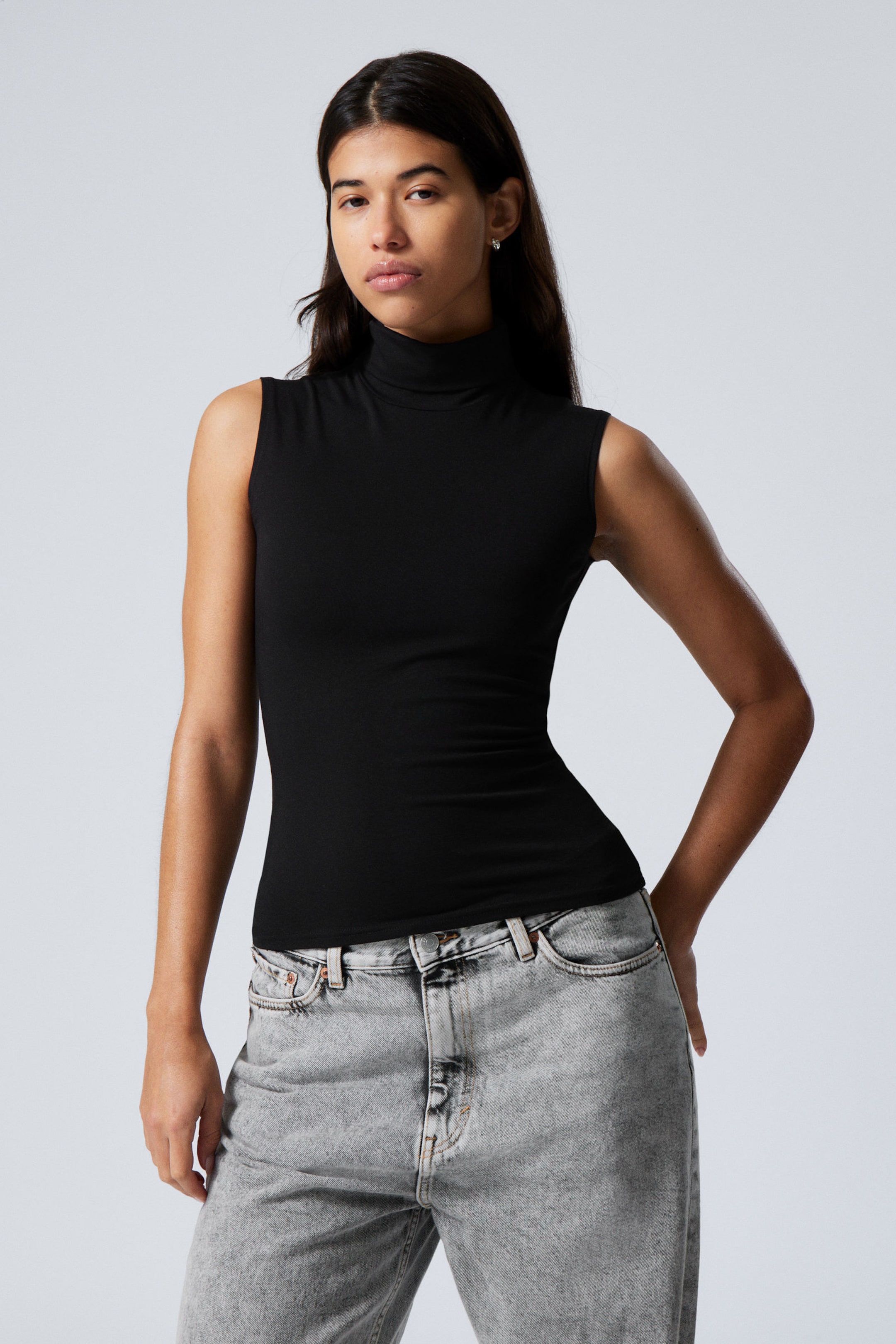 Plus size turtleneck tank top best sale