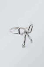 Silver-coloured - Bow Ring - 0