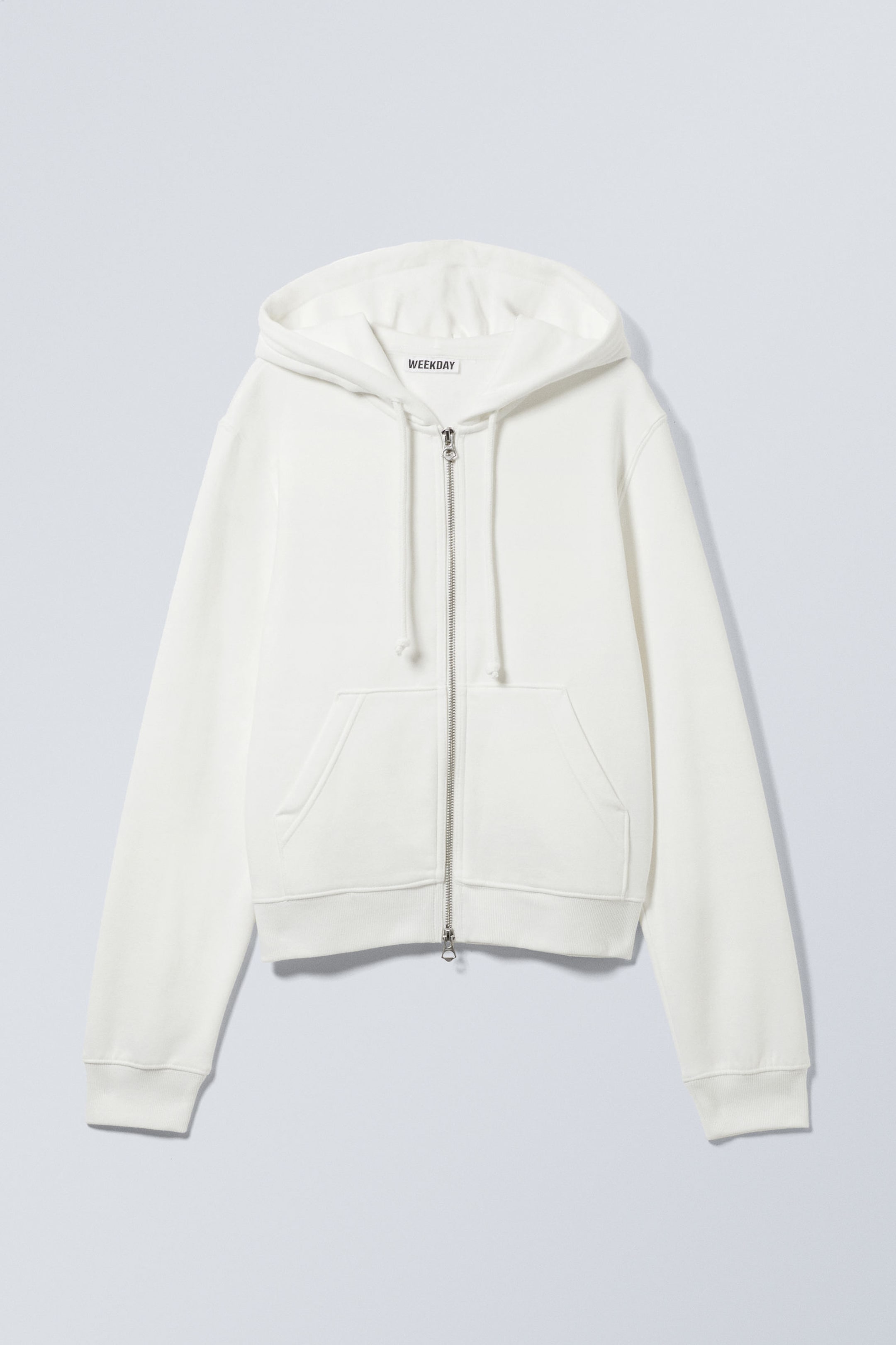 slim zip hoodie Off white Weekday GB