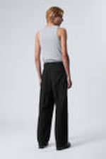 Black - Uno Loose Suit Trousers - 7