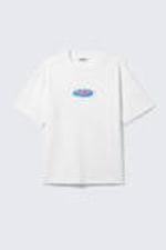 Weiß - Zappy Blobb - Bedrucktes kastiges T-Shirt - 3