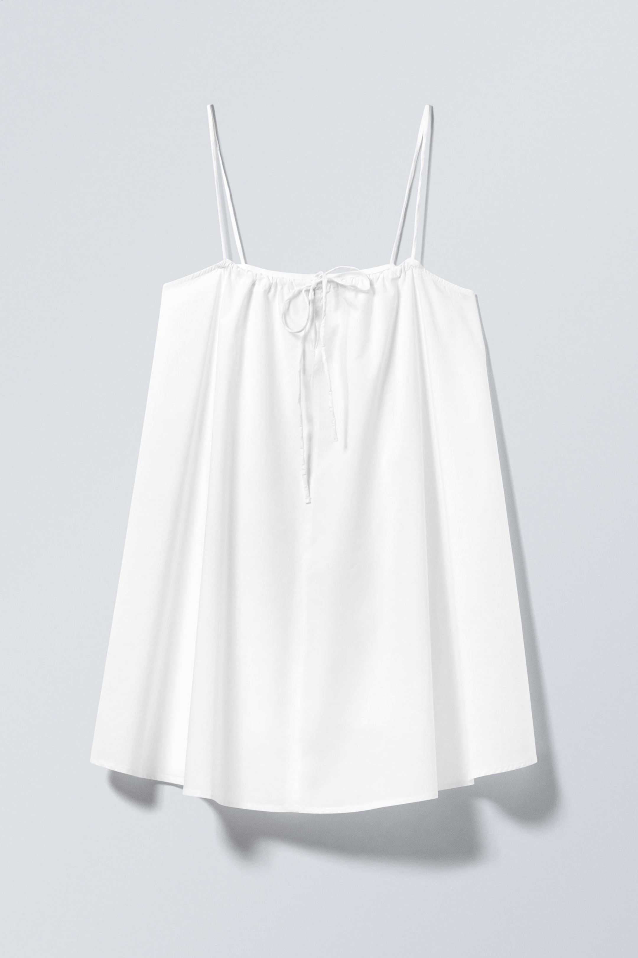 White - Mini Cotton Dress - 0