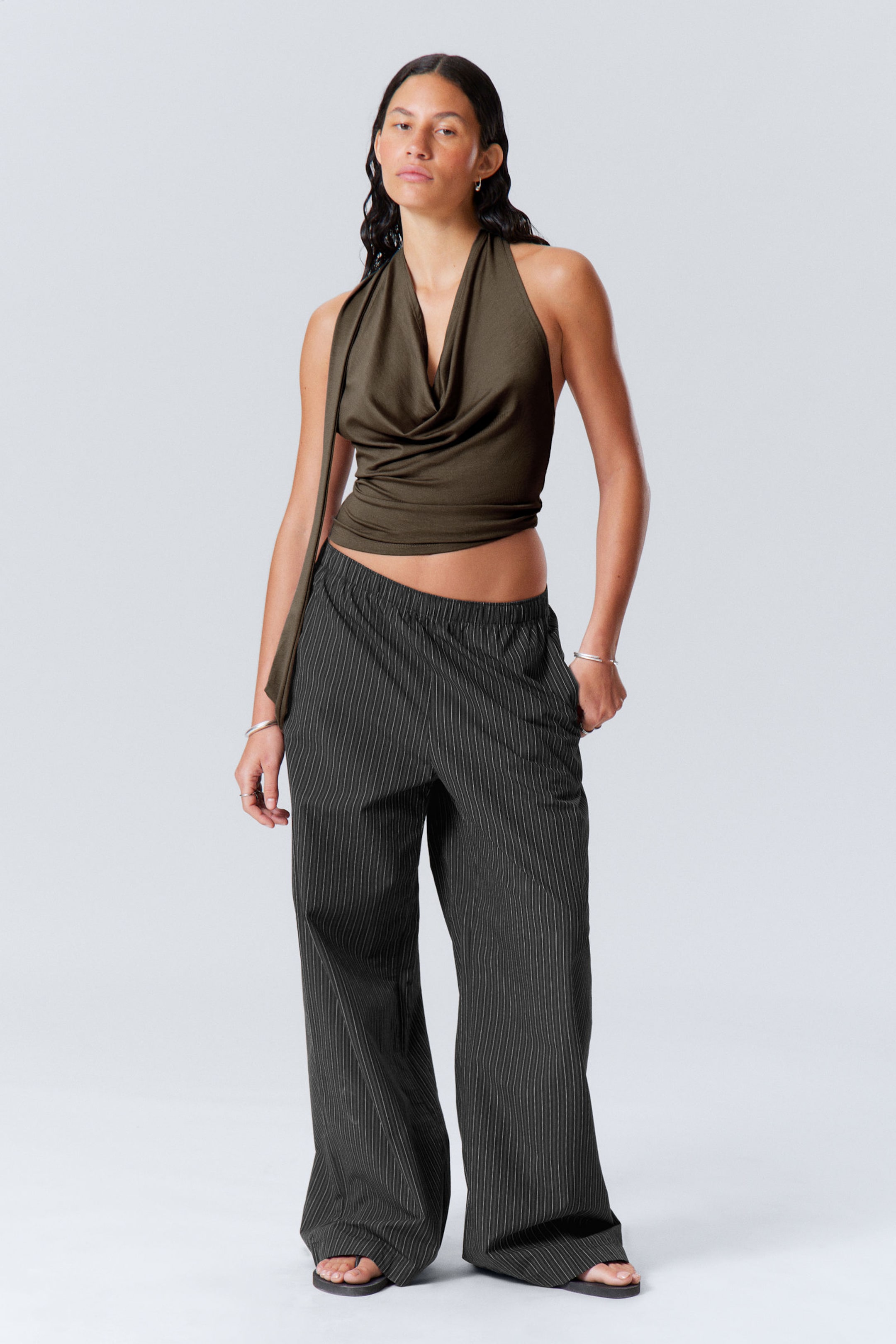 #272627 - Low Loose Cotton Trousers - 1