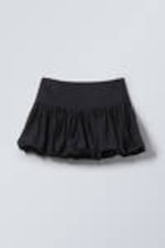 Black - Balloon Mini Skirt - 2