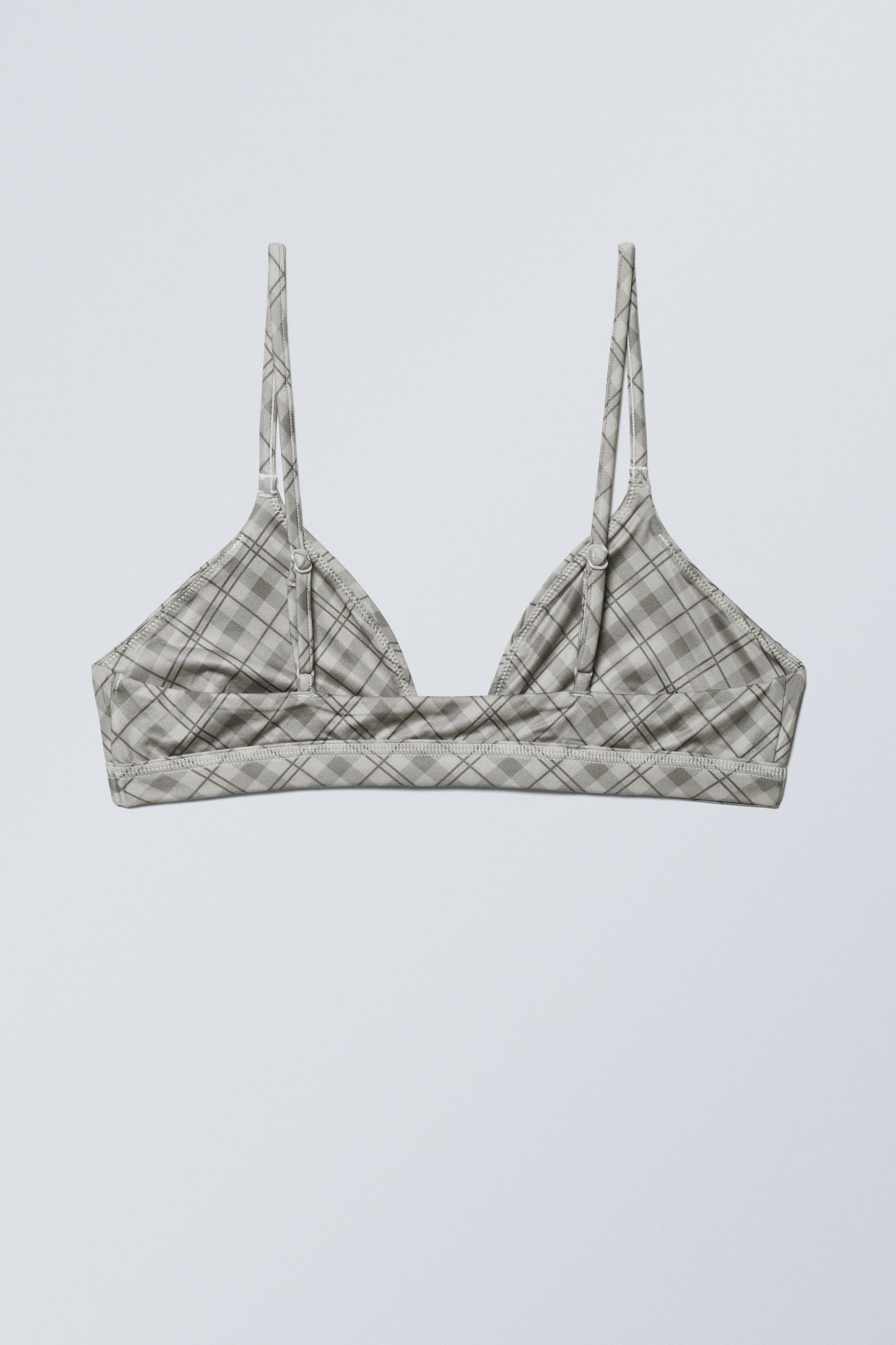 Checked Greige - Soft Triangle Bralette Soul - 1