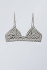 Checked Greige - Soft Triangle Bralette Soul - 1