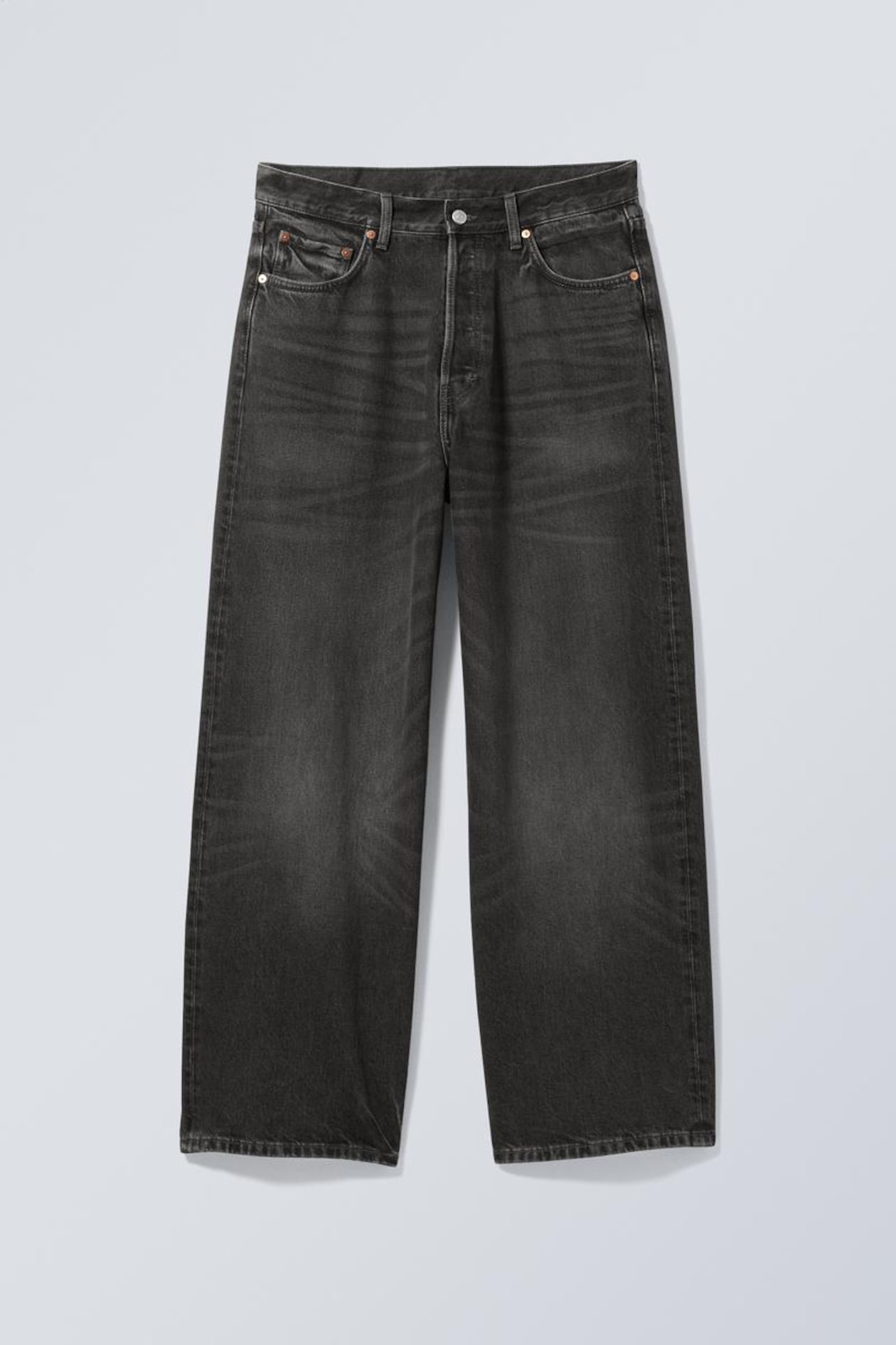 astro loose baggy leg jeans Deep Night Black Weekday GB