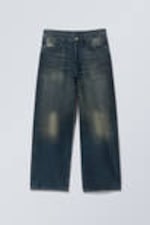 Deep Ocean Blue - Dark Blue - Astro Loose Baggy Leg Jeans - 14