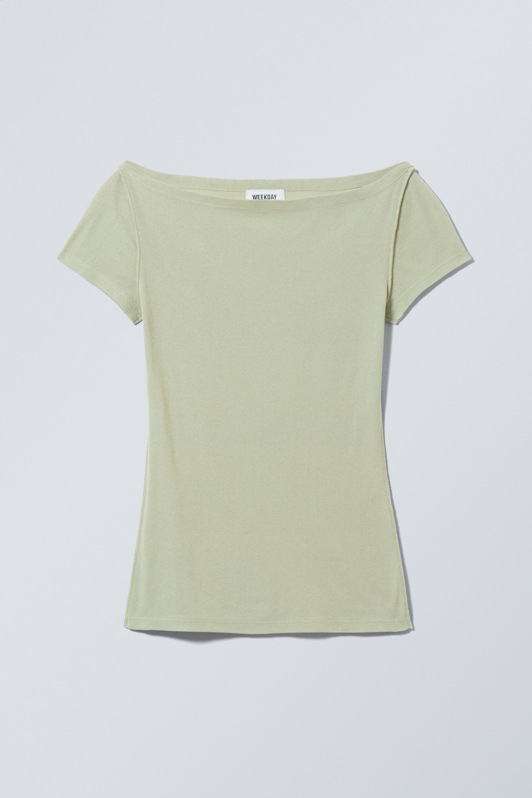 Dusty Green - Sheer Short Sleeve Top - 0