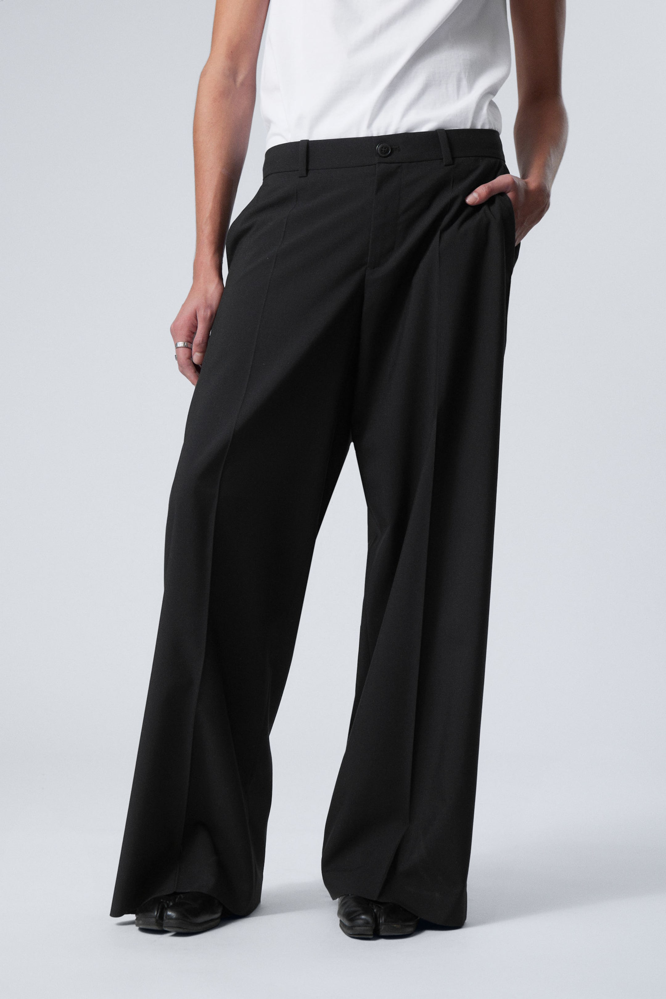 #272628 - Low Waist Loose Fit Suit Trousers - 2