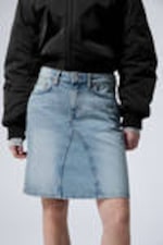 Aeon blue - Knielange denim rok - 1