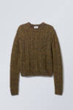 Dusk Moss - Jesper Wool Blend Knit Sweater - 0