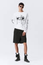 White - Big Mess - Great Boxy Graphic Long Sleeve T-shirt - 1