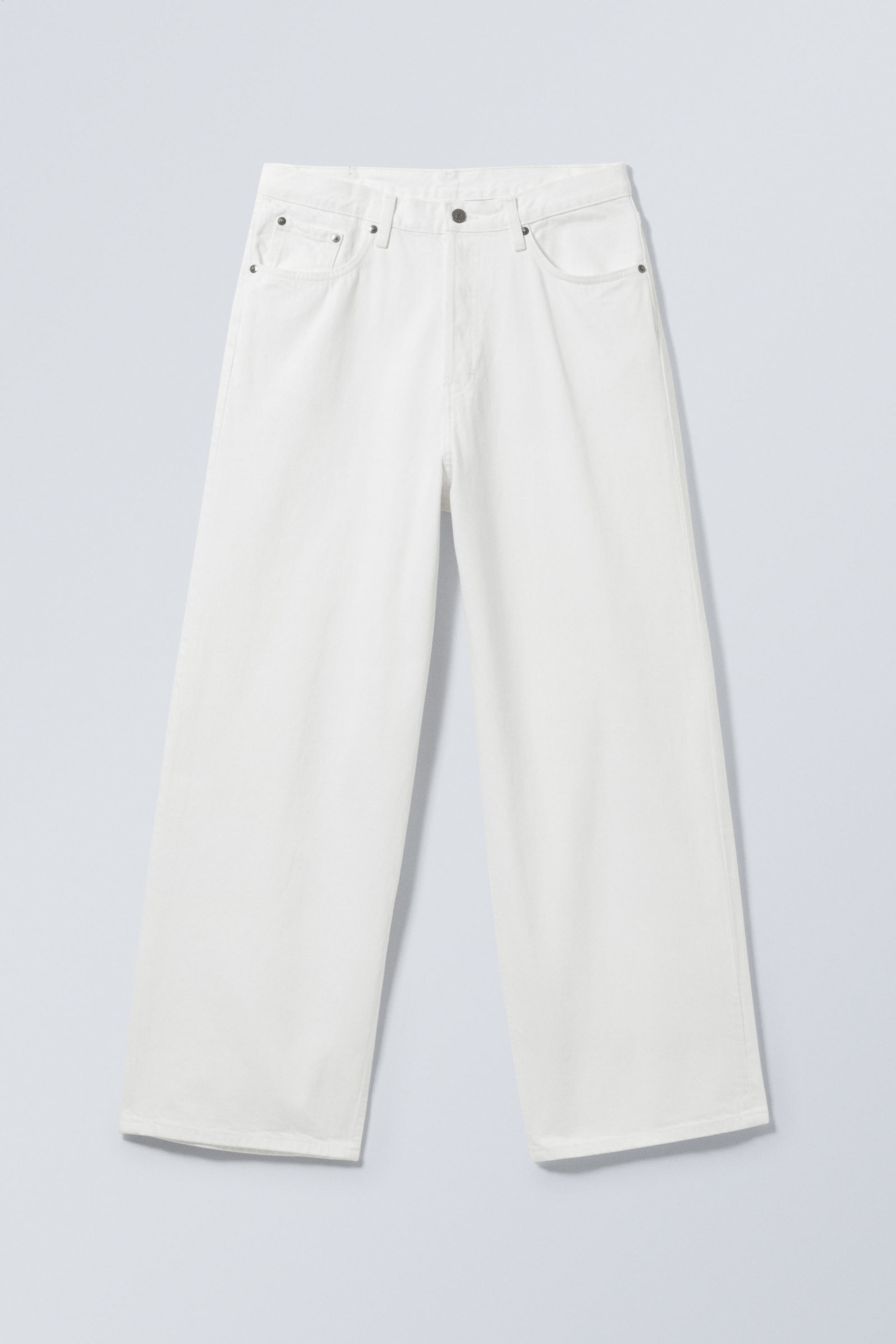 White - Astro Loose Baggy Leg Jeans - 5