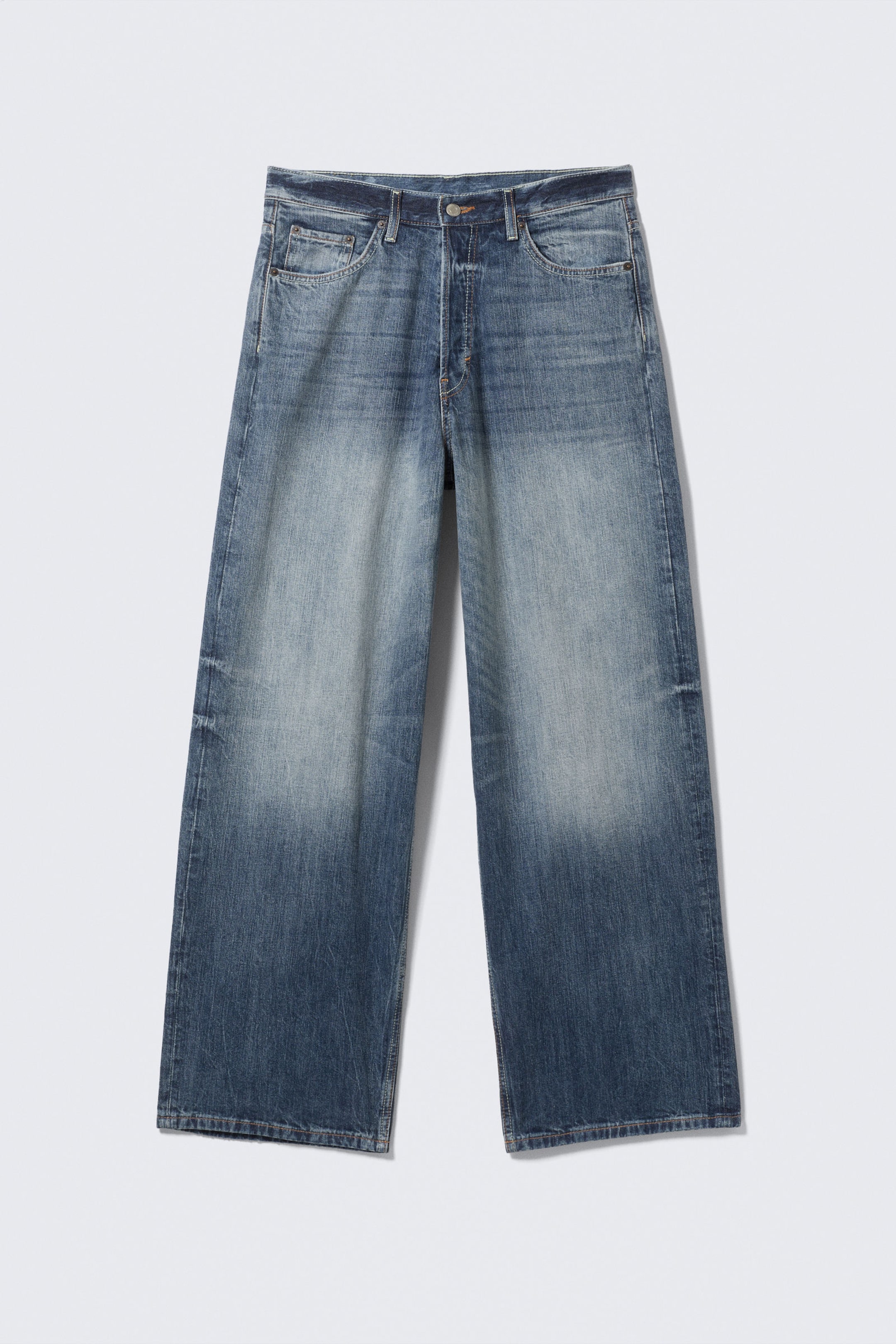 #3E64A7 - Astro Loose Baggy Leg Jeans - 1