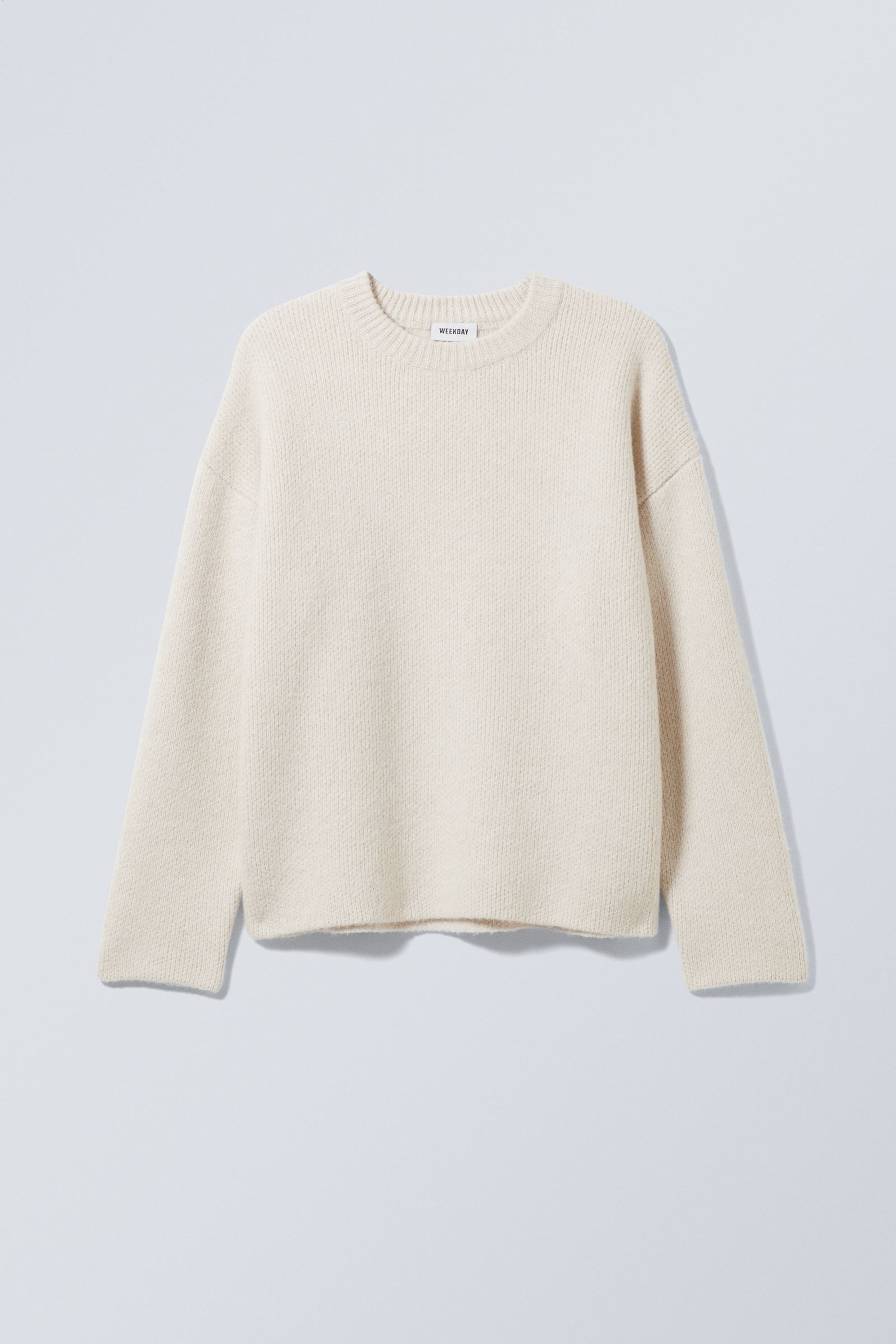 Ecru - Teo Oversized Wool Blend Knit Sweater - 0