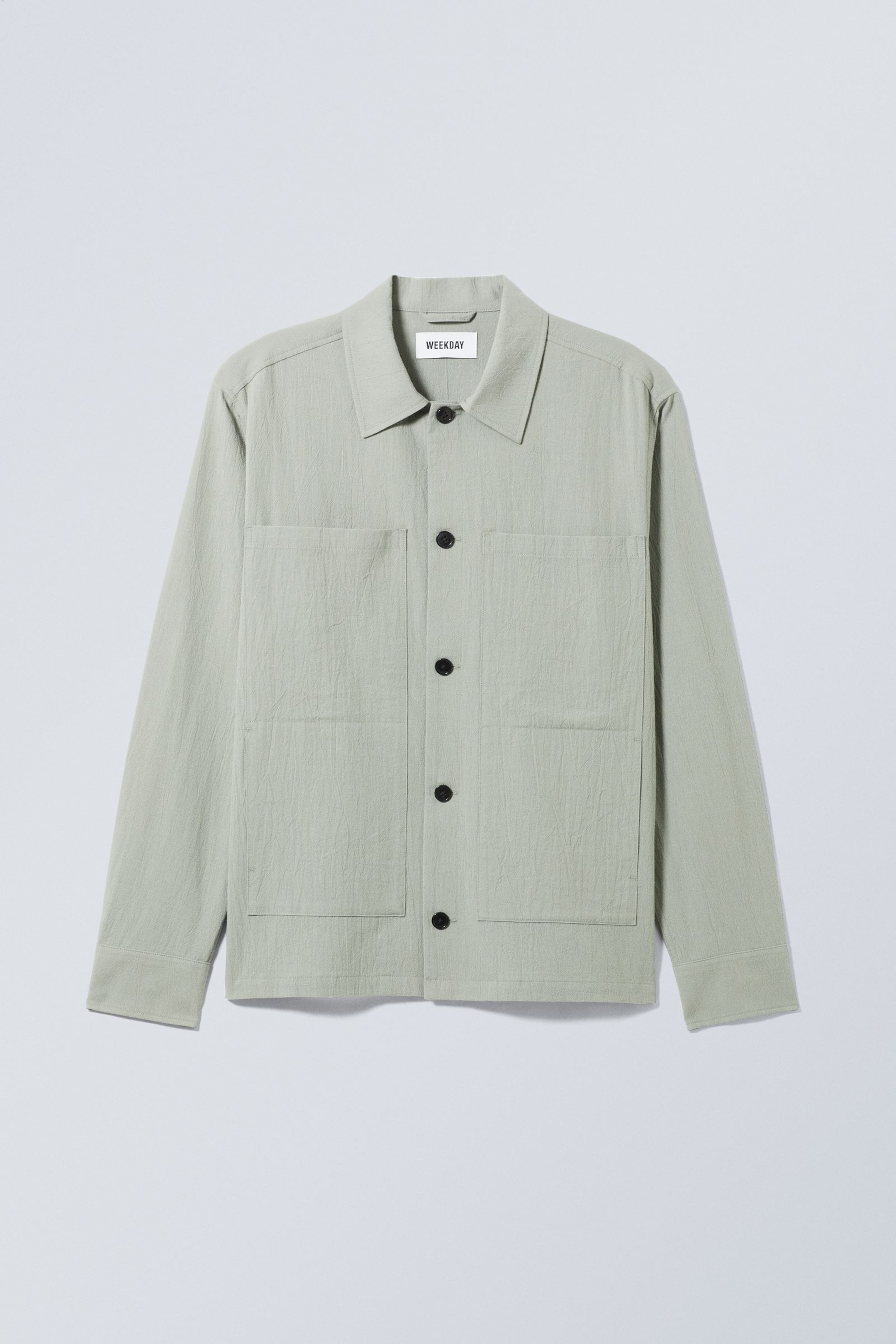 Grey - Roland Structured Overshirt - 0