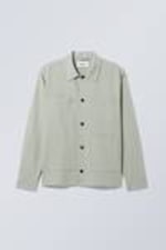 Grey - Roland Structured Overshirt - 0